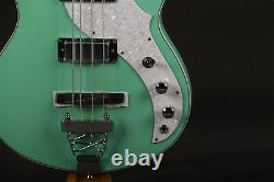 1 Solid Space Cadet Green Electric Bass Guitar Special Bridge Chrome Part
