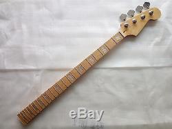 1 set Electric Bass Guitar Neck Replacement Maple Wood 24 Fret parts and tuners