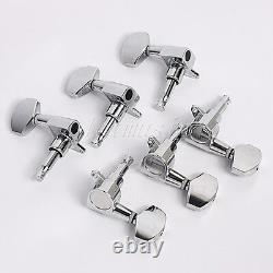 10Set Chrome Electric Guitar Closed Tuner Tuning Pegs Key Machine Heads