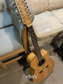 12 String Acoustic Electric Built In Tuner Separate Trouble Mid And Bass Setting