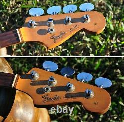 1965 Vintage Fender Jazz Bass Guitar ROSEWOOD NECK withTuners 1960s JBass Original