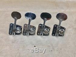 1966-1967 Fender Lollipop Bass Guitar Tuners-Tuning Keys 1960's Vintage Full Set