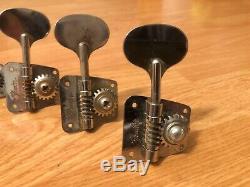 1966-1967 Fender Lollipop Bass Guitar Tuners-Tuning Keys 1960's Vintage Full Set