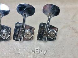 1966-1967 Fender Lollipop Bass Guitar Tuners-Tuning Keys 1960's Vintage Full Set