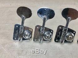 1966-1967 Fender Lollipop Bass Guitar Tuners-Tuning Keys 1960's Vintage Full Set