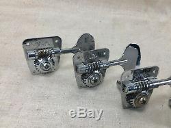 1966-1967 Fender Lollipop Bass Guitar Tuners-Tuning Keys 1960's Vintage Full Set