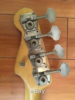 1966 Fender Precision Bass Neck with Tuners and Neck Plate