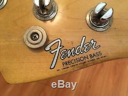 1966 Fender Precision Bass Neck with Tuners and Neck Plate