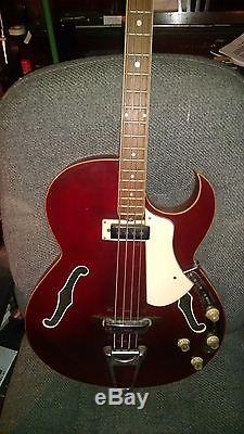 1967 Vox Apollo bass guitar active bass treble built in fuzz and tuner! A Gem