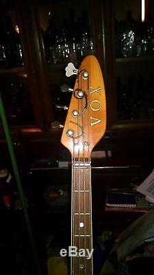 1967 Vox Apollo bass guitar active bass treble built in fuzz and tuner! A Gem