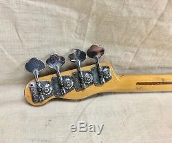 1968 Fender Telecaster Bass Guitar Neck with Original Tuners 1960's Vintage USA