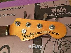 1969 Fender Precision Bass neck + tuners VINTAGE! 1968 1967