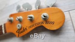 1973 Fender Precision Fretless Bass Neck / Original Tuners Rosewood Vintage P
