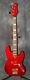 1980s Harmony Full Scale Red Bass Guitar Project Tuners Body Neck Luthier Parts
