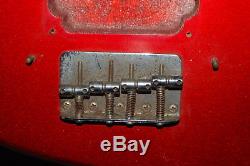 1980s Harmony Full Scale Red Bass Guitar Project Tuners Body Neck Luthier Parts