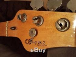 1984 G&L SB-2 Maple Bass Neck With Neck Plate, Tuners, String Tree Project