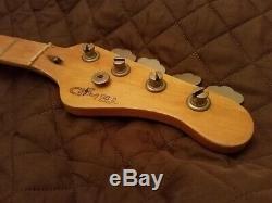 1984 G&L SB-2 Maple Bass Neck With Neck Plate, Tuners, String Tree Project