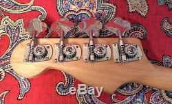 1993 MIM Fender Jazz Bass LOADED NECK with Tuners & Plate