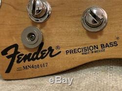 1994 Fender Precision Bass LOADED NECK + TUNERS Mexico Squier Series 34 Scale