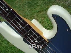 1999 Fender American P Bass 4 String with Drop D Tuner Trans White Blonde
