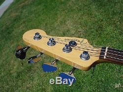 1999 Fender American P Bass 4 String with Drop D Tuner Trans White Blonde