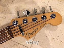 2001 Fender USA American Jazz V Bass Five String 5 InLine Tuners, Hot Mods, Case