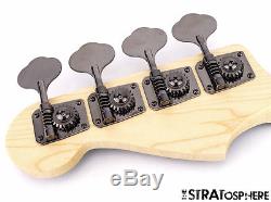 2016 Fender Aerodyne Jazz Bass NECK & TUNERS J Bass Guitar Parts Black
