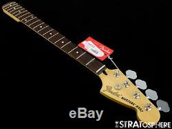 2016 Fender Mustang PJ Bass NECK & TUNERS Rosewood Bass Guitar 30 Scale