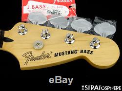 2017 Fender Mustang PJ Bass NECK & TUNERS Rosewood Bass Guitar 30 Scale