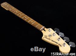 2018 Fender Mustang PJ Bass NECK + TUNERS Bass Guitar 30 Scale Pau Ferro