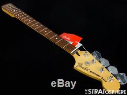 2018 Fender Mustang PJ Bass NECK & TUNERS Bass Guitar 30 Scale/ Pau Ferro