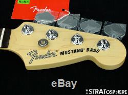 2019 Fender American Performer Mustang Bass NECK & TUNERS Guitar Parts Rosewood