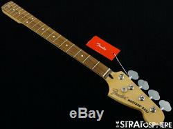 2019 Fender Mustang PJ Bass NECK & TUNERS Bass Guitar 30 Scale Pau Ferro
