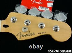 2020 Fender Player Jazz BASS NECK & TUNERS Bass Guitar Parts, Modern C Maple