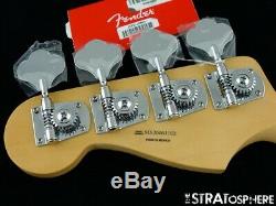 2020 Fender Player Jazz BASS NECK & TUNERS Bass Guitar Parts, Modern C Pau Ferro