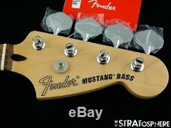 2020 Fender Player Mustang PJ Bass NECK +TUNERS Guitar 30 Scale Pau Ferro