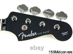 2021 Fender Aerodyne Jazz J Bass NECK + TUNERS Guitar Modern Black Headstock