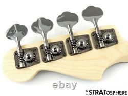 2021 Fender Aerodyne Jazz J Bass NECK& TUNERS Guitar Modern Black Headstock