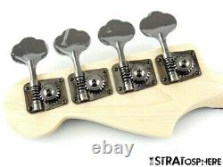 2021 Fender Aerodyne Jazz J Bass NECK + TUNERS Guitar Modern Black Headstock