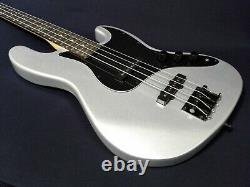 3/4 Haze 4-String Electric Jazz Bass Guitar, Dark Silver+Free Bag. HSJB 19580MSBH