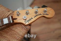 32 Med Scale Squier Classic Vibe Jaguar Bass Tuners Neck Plate Indian Laurel