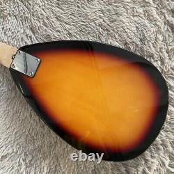 3TS Teardrop-Shaped Electric Bass Guitar SS Pickups 4 Strings Flamed Maple Top