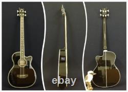 4/4 4-String Haze Black Acoustic Bass Guitar withEQ, Tuner+Free Bag FB-711BCEQ/BK