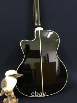 4/4 4-String Haze Black Acoustic Bass Guitar withEQ, Tuner+Free Bag FB-711BCEQ/BK