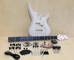 4/4 B-325DIY Complete No-Soldering PRS Electric Bass Guitar DIY Kit+Tuner, 3Picks