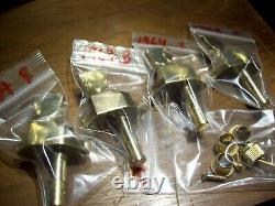 (4) Gibson Tuners 1964 Bass / Banjo Gold 2 On A Side Original Bushings Screws