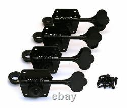 (4) Gotoh Vintage Black Pre-CBS Style Bass Tuners Fender P/Jazz TK-0790-003