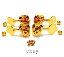 (4) Hipshot HB5 Gold American Classic Tuners for Rickenbacker Bass Guitar