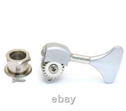 (4) Hipshot USA Chrome Ultralite 1/2 Y Key Bass Machine Heads/Tuners 20655C