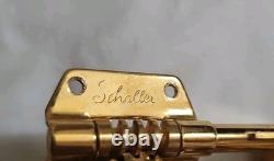 4 Schaller Gold Machine Head Tuners 4 String Bass Guitar with String Retainer